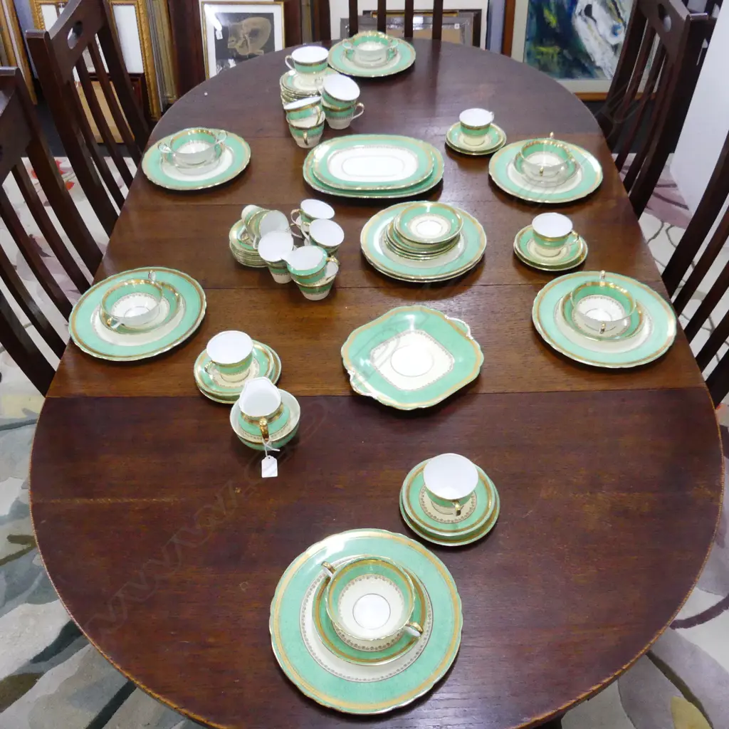 LARGE PART DINNER & TEA SERVICE AYNSLEY CHINA DURHAM PAT Image 1++