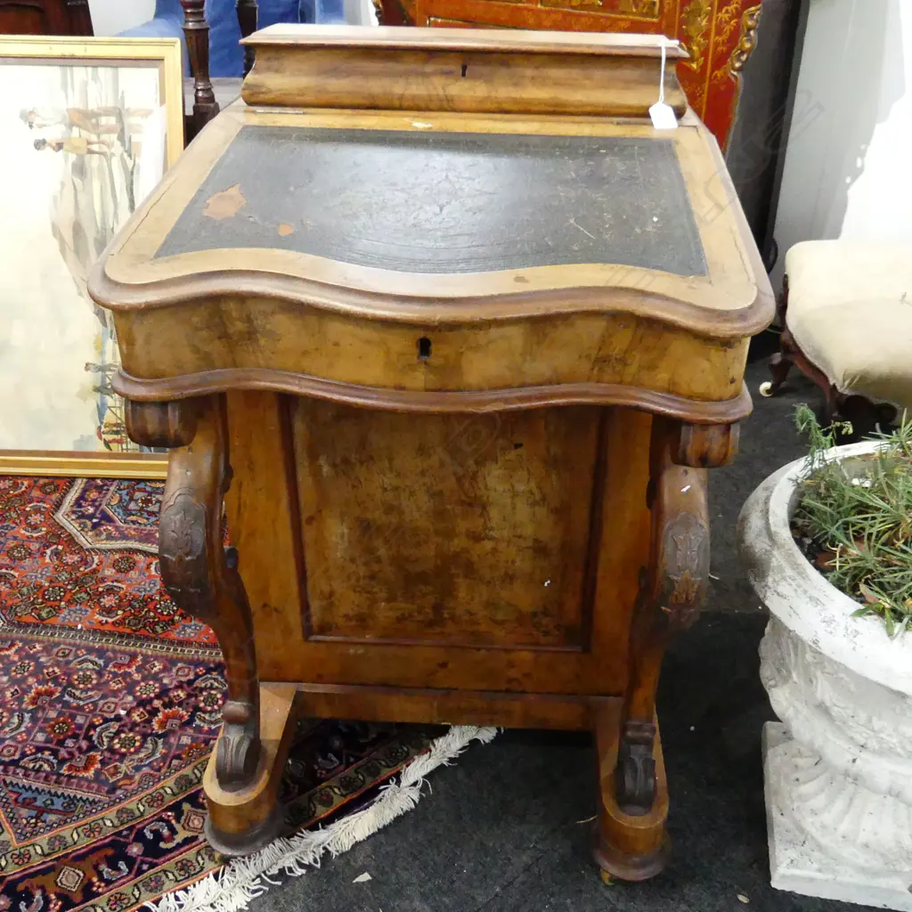 VICTORIAN DAVENPORT H.860mm -SOME OLD BORER HOLES Image 1++