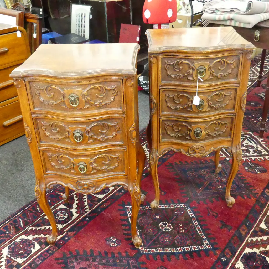 PR FRENCH STYLE BEDSIDE DRAWERS 405x315x800mm Image 1++