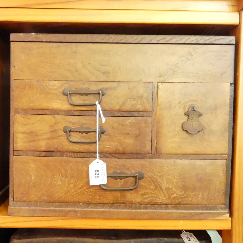 OLD JAPANESE SEWING BOX AF Image 1++