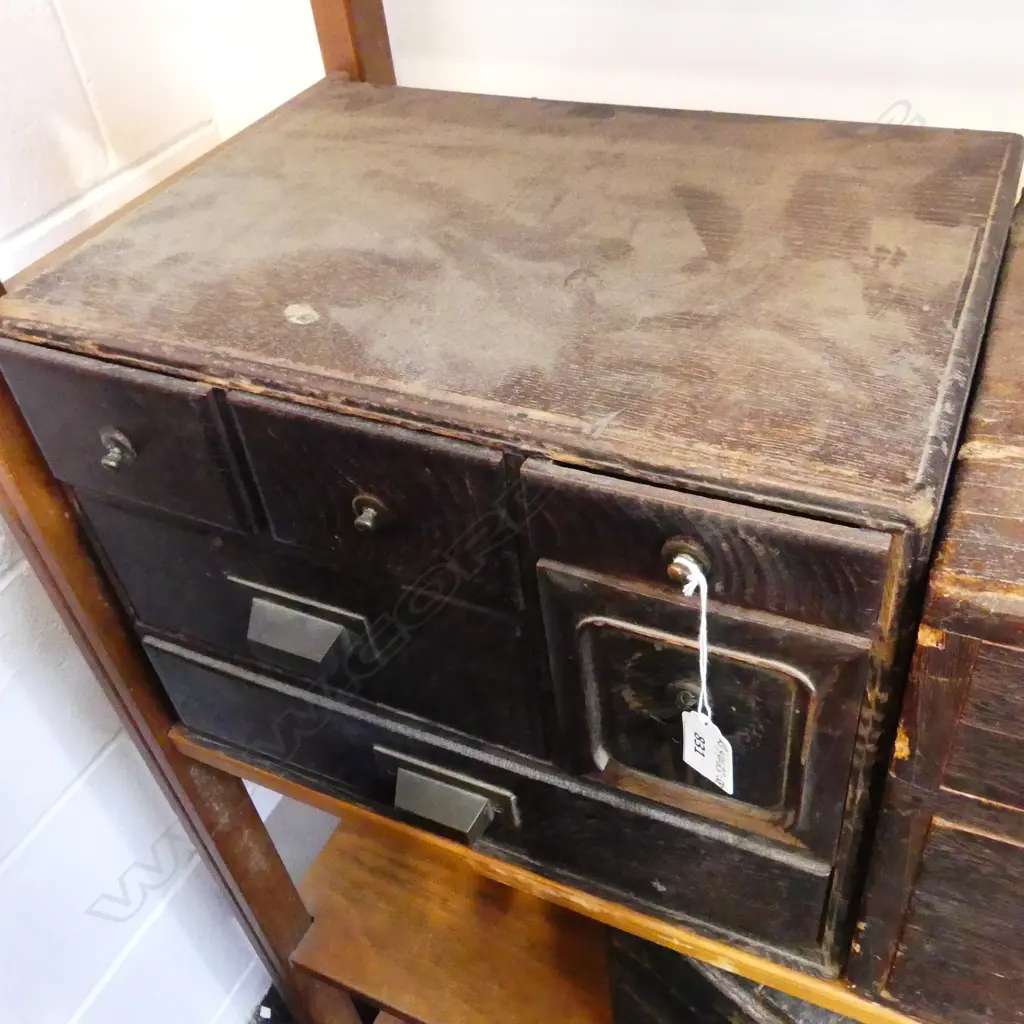 c1900 JAPANESE SMALL 6 DRAWER CHEST A.F H.295mm Image 1++