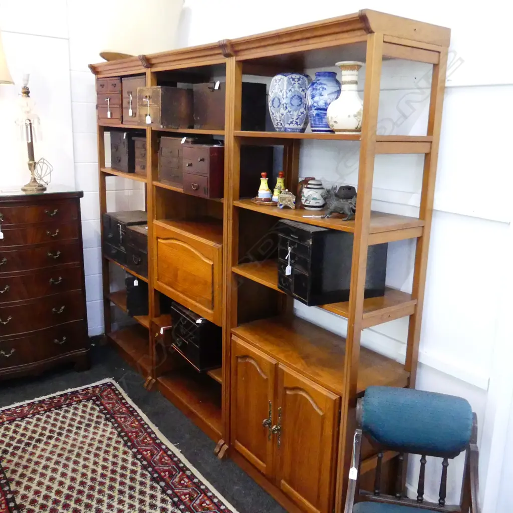 3 WOODEN BOOKCASES 795x380x1950mm each Image 1++