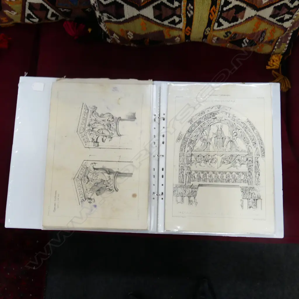 LATE 19thC ARCHITECTURE ALBUM; CATHEDRALS ETC H.445mm Image 1++