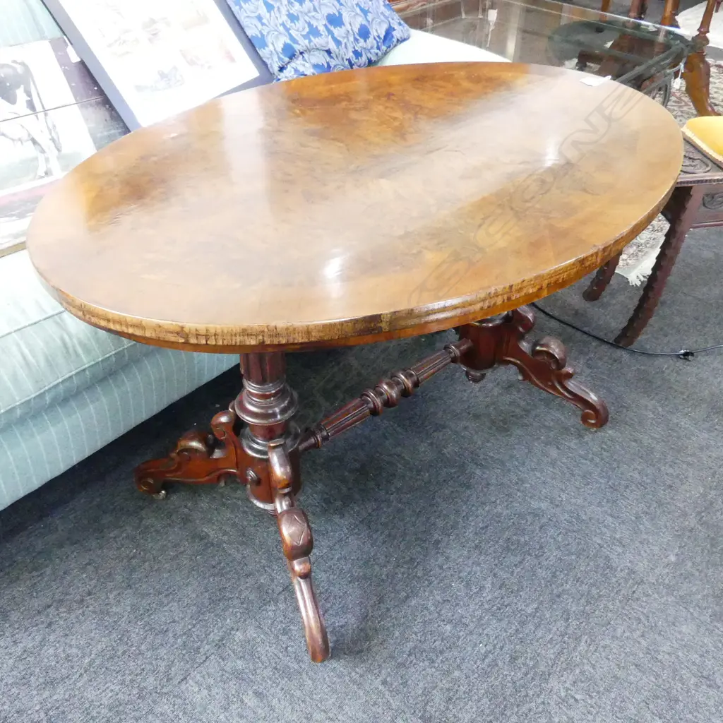 VICTORIAN OVAL OCCASIONAL TABLE 1160x800x740mm Image 1++