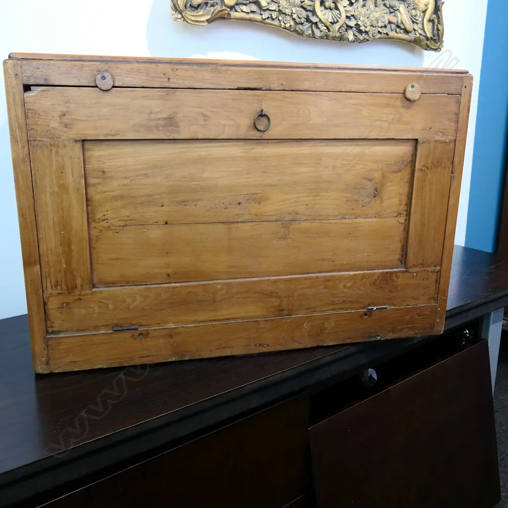 WOODEN INDIAN RADIO CABINET, DROP OPEN BACK, 500x740mm Image 1++