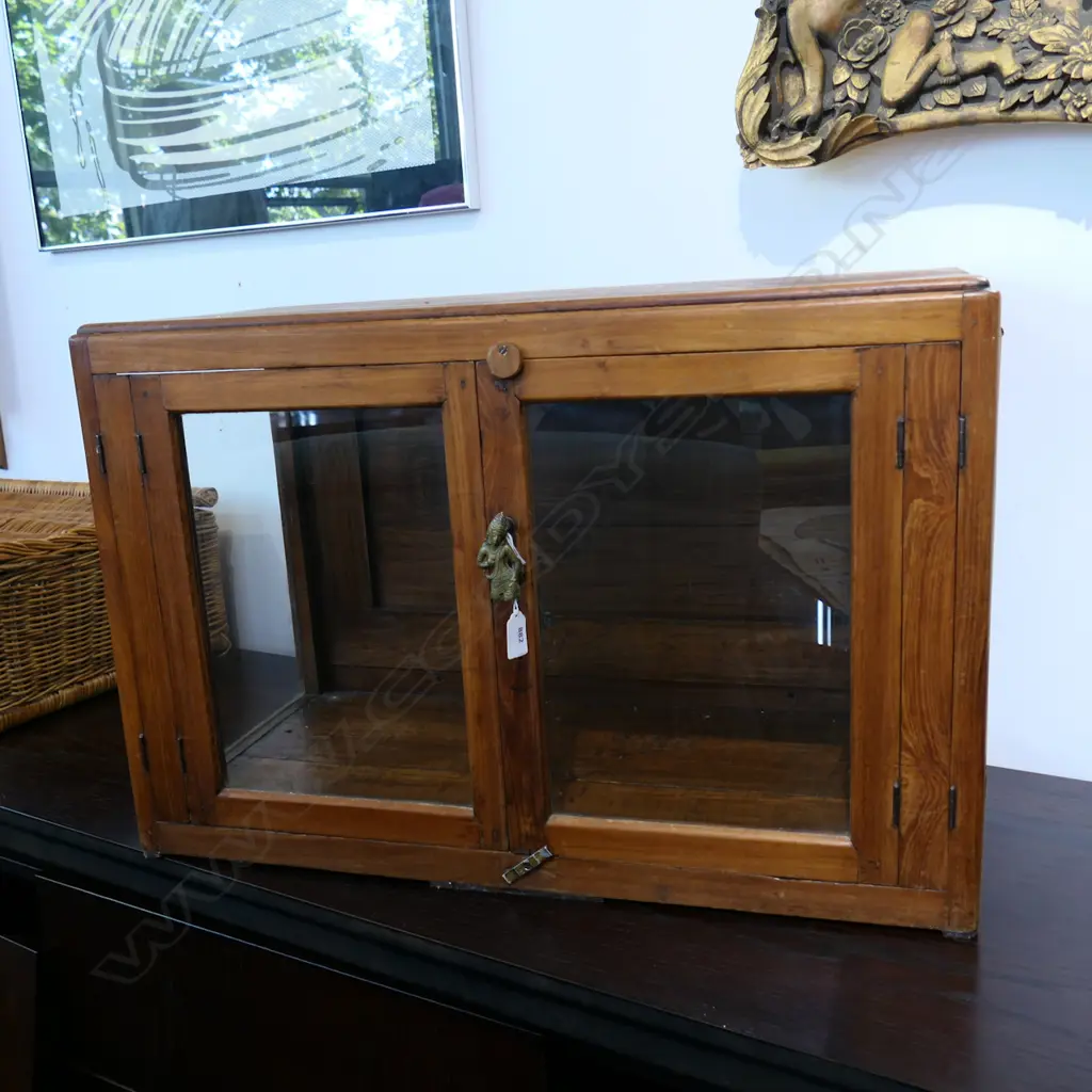 WOODEN INDIAN RADIO CABINET, DROP OPEN BACK, 500x740mm Image 1++
