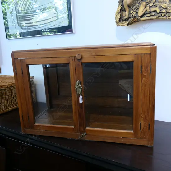 WOODEN INDIAN RADIO CABINET, DROP OPEN BACK, 500x740mm