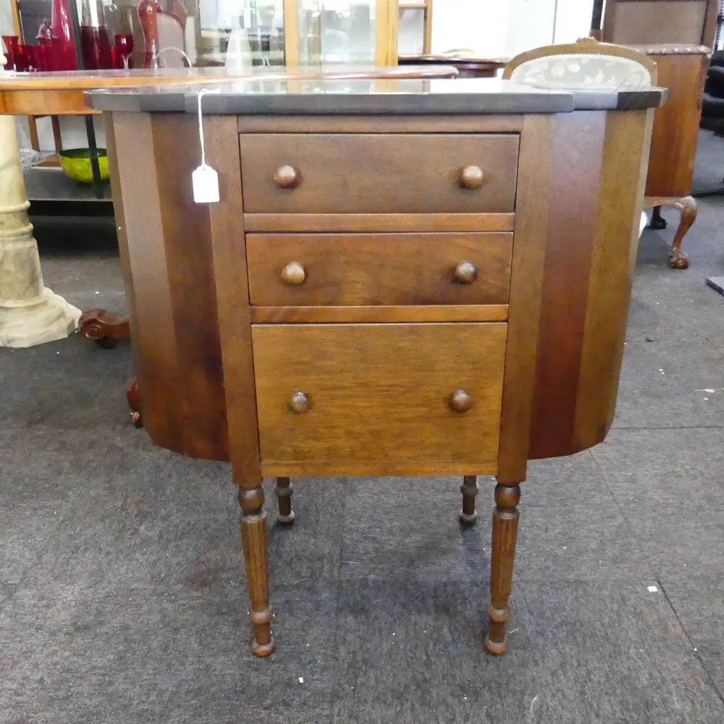 WALNUT SEWING BOX H730MM W700MM Image 1++