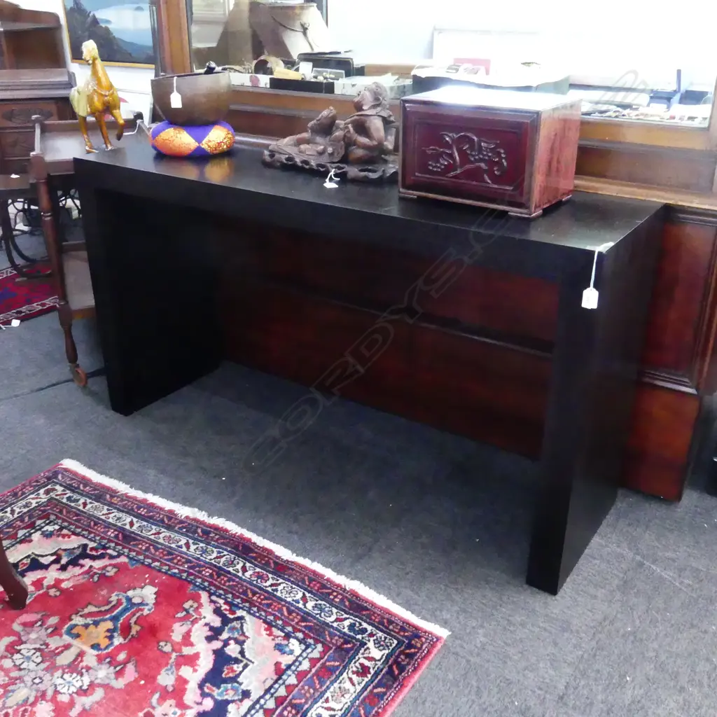 CONTEMPORARY EBONISED HALL TABLE  Image 1++