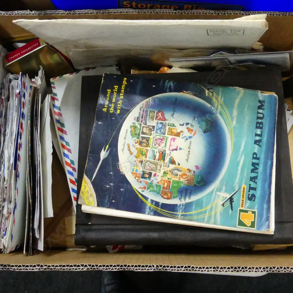 STAMP COLLECTION: AIR MAIL LETTERS, 2 ALBUMS ETC Image 1++
