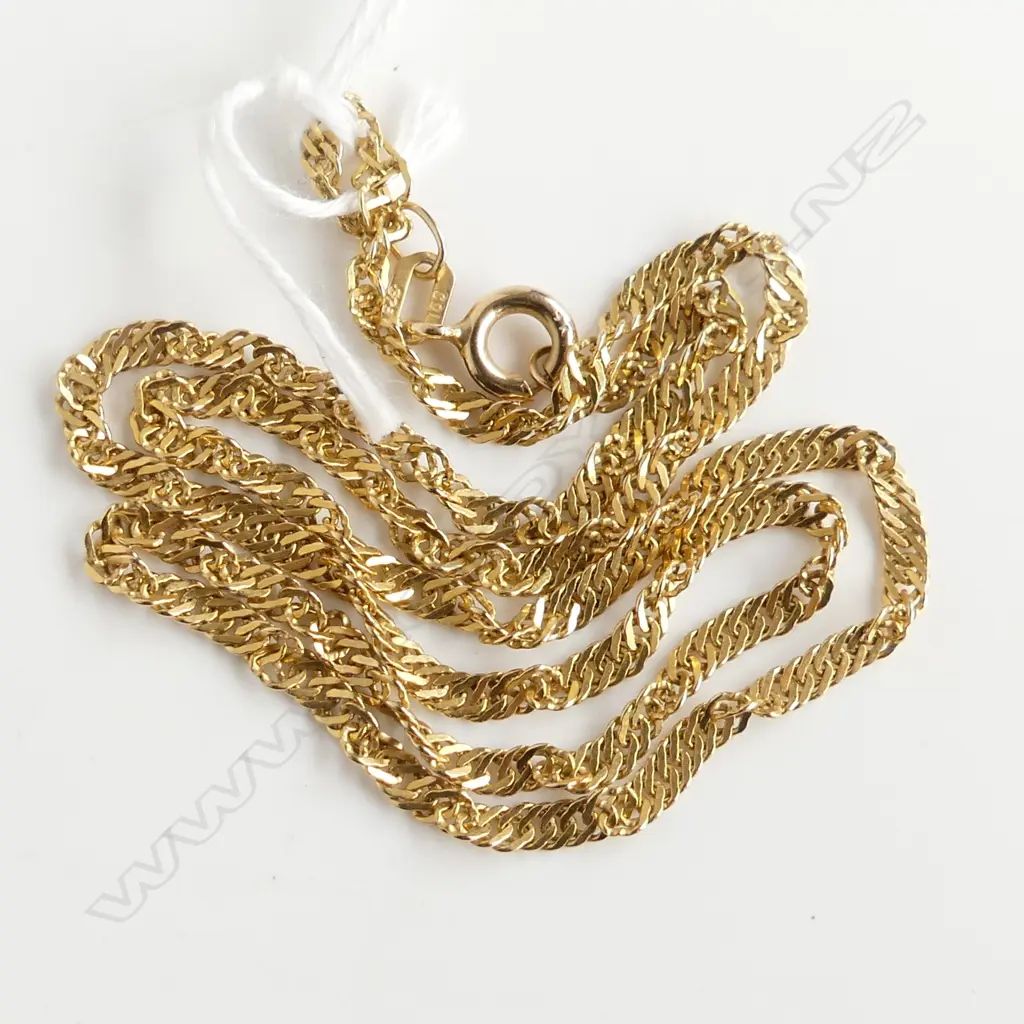 9ct GOLD NECK CHAIN 3.27gms L.400mm Image 1++
