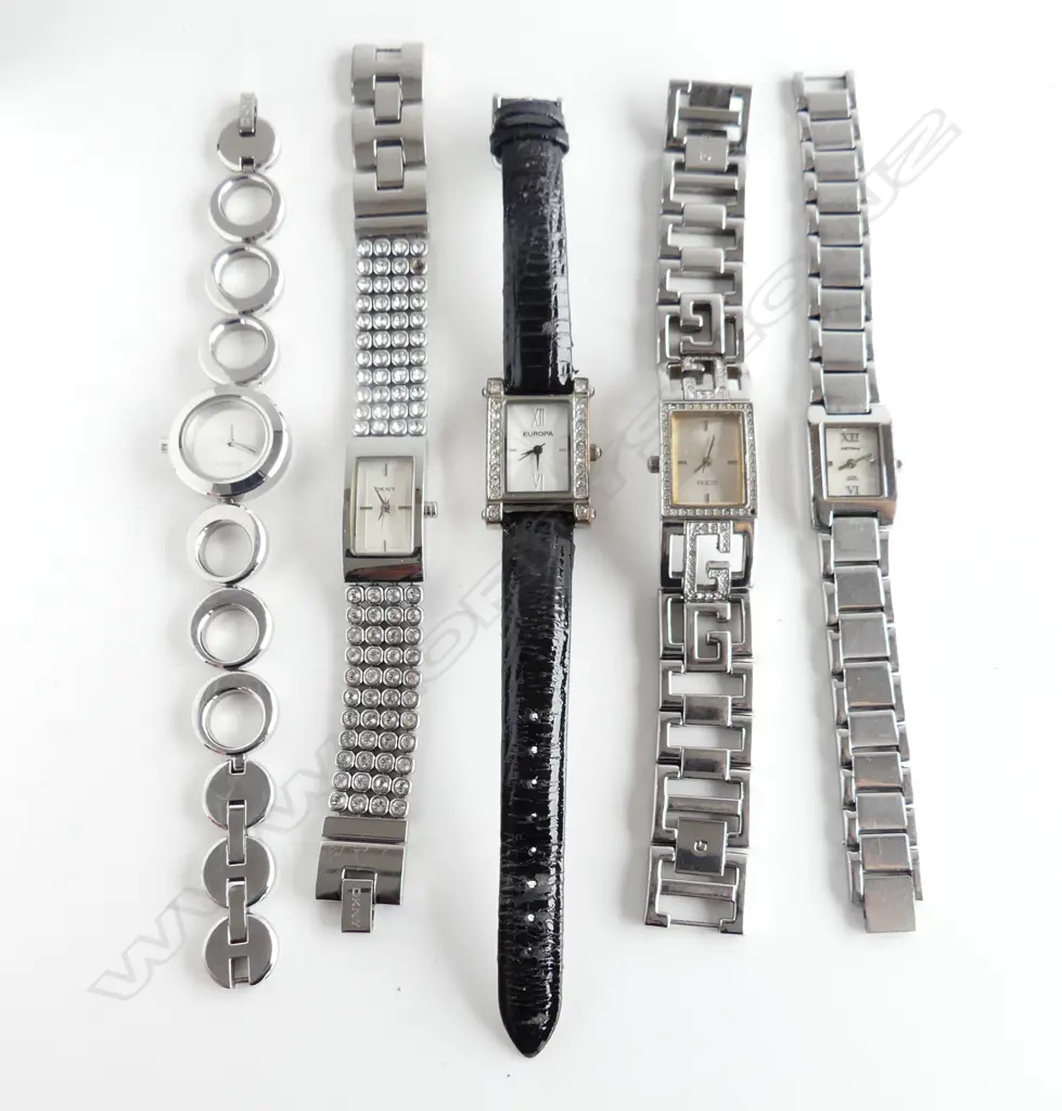 5 FASHION WATCHES; DKNY, GUESS ETC Image 1++