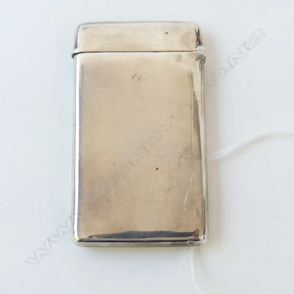 STG SILVER CARD CASE. B'HAM 1908 52gm Image 1++