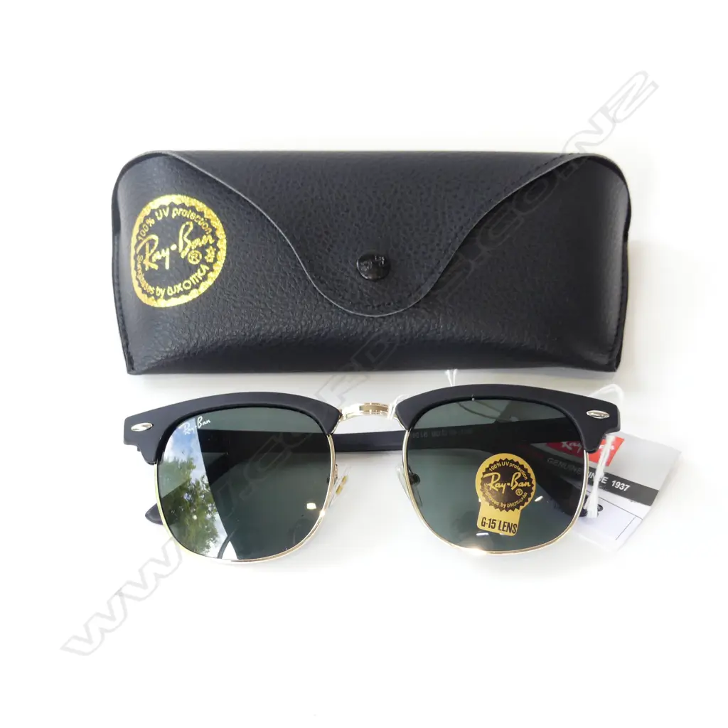 GENTS REPLICA RAY BAN SUNGLASSES w CASE Image 1++