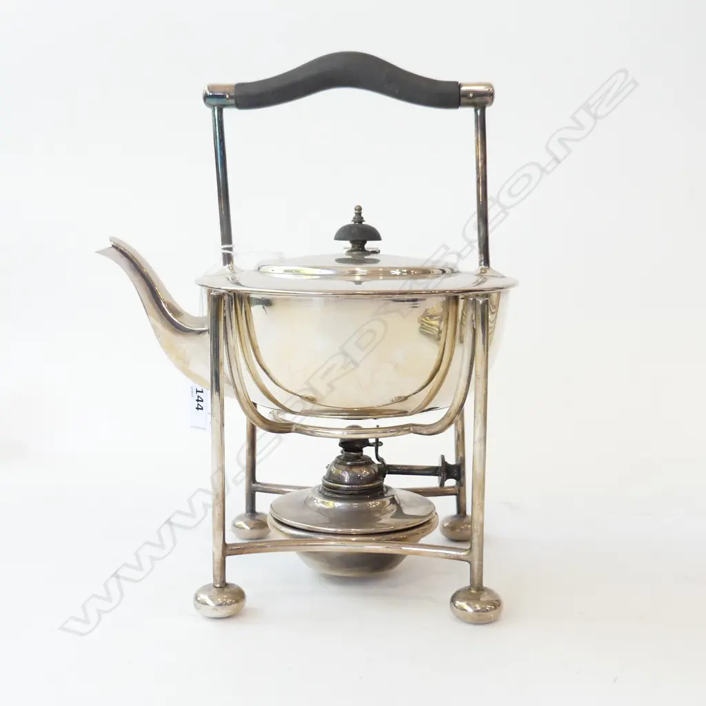 CHRISTOPHER DRESSER STYLE SILVER PLATE SPIRIT KETTLE H.270mm Image 1++