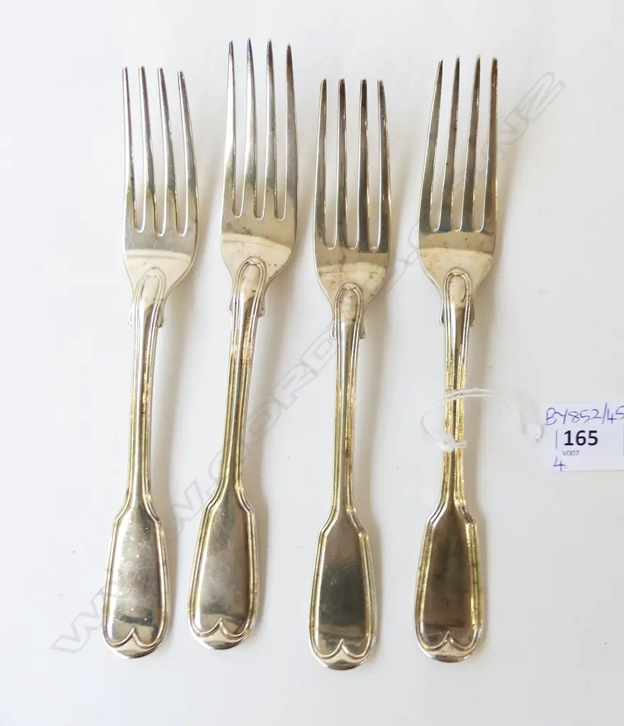 4 STG SILVER FORKS, LONDON 1835 381gm Image 1++