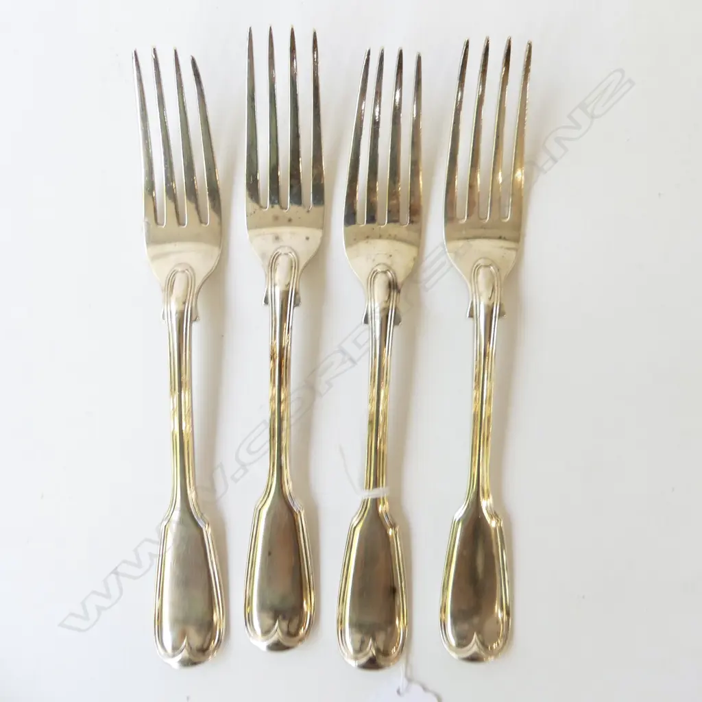4 STG SILVER FORKS, LONDON 1836 381gm Image 1++