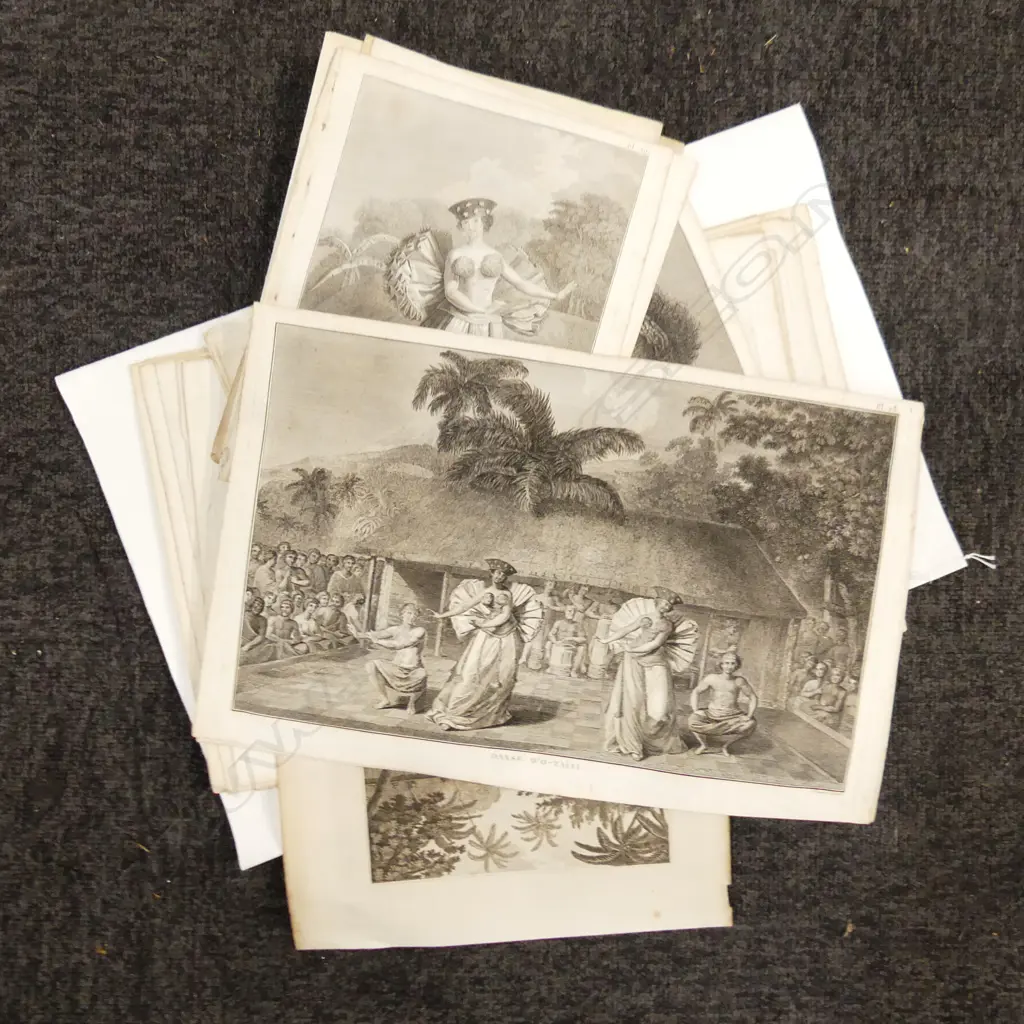 FOLIO ASST. ANTIQUE ETCHINGS; TAHITI Image 1++