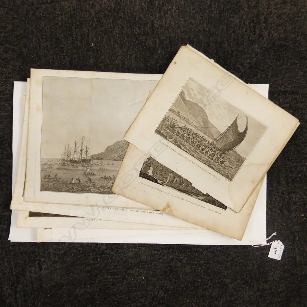 FOLIO ASST. ANTIQUE ETCHINGS; HAWAII / SANDWICH ISLANDS Image 1++