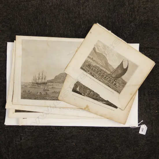 FOLIO ASST. ANTIQUE ETCHINGS; HAWAII / SANDWICH ISLANDS