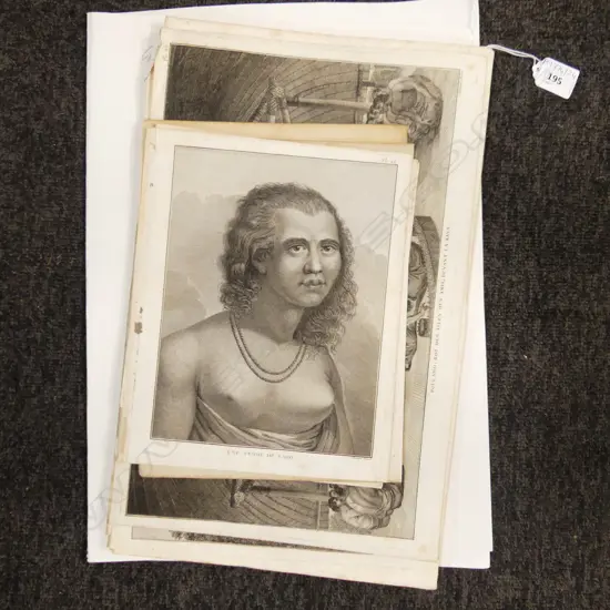 FOLIO ASST. ANTIQUE ETCHINGS; TONGA / FRIENDLY ISLES