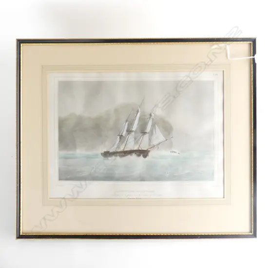 De Sainson - La Corvette L'Astrolabe   De Sainson   La Corvette L’Astrolabe. Hand coloured lithograph 290 x 390