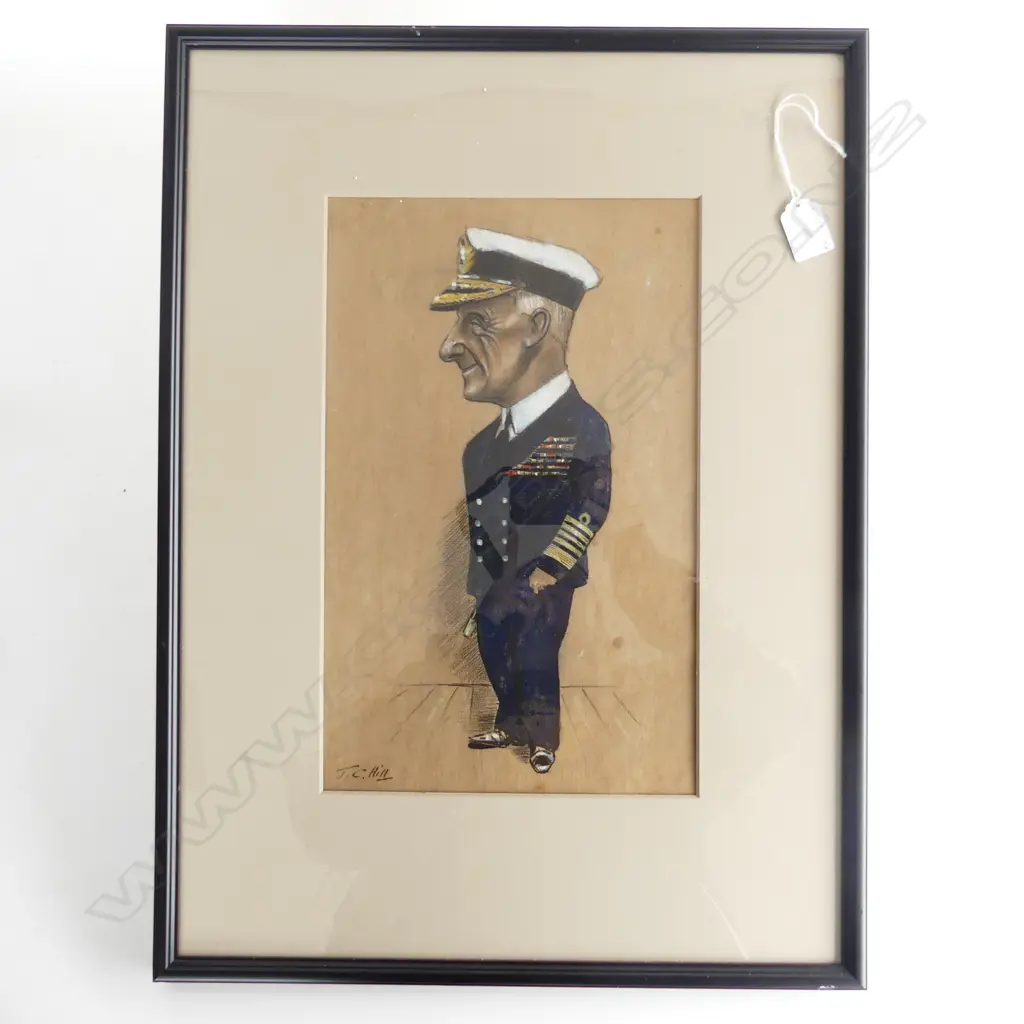 John C. Hill  crayon & pastel of Admiral Image 1++