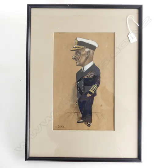 John C. Hill  crayon & pastel of Admiral