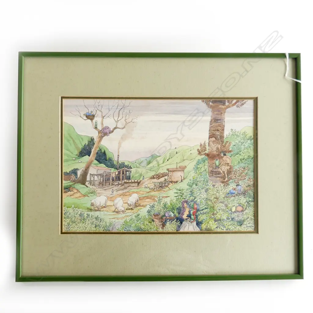JULIA FORBES 'MUNCHING SHEEP' W/C '83 240x355mm  Image 1++