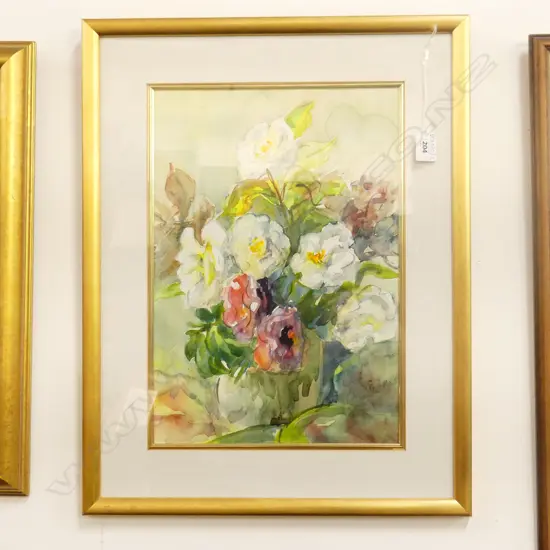 ARTIST UNKNOWN, FLORAL STILL LIFE WC, 385x265mm