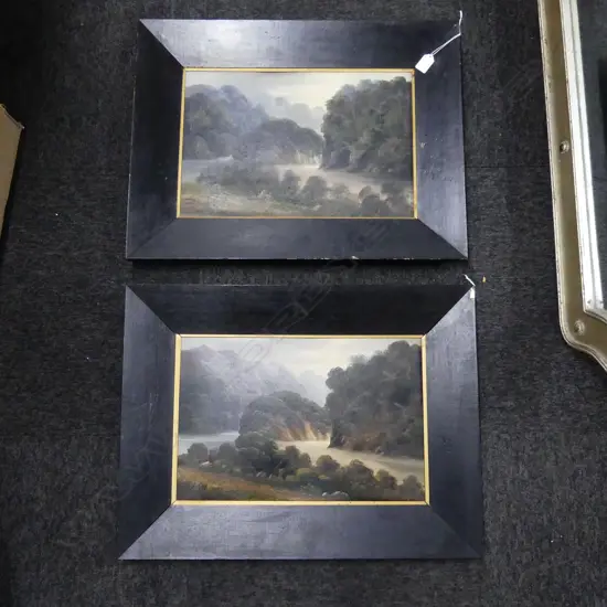  2 S. CROFT COLONIAL LANDSCAPES, OIL ON BOARD 290x440mm