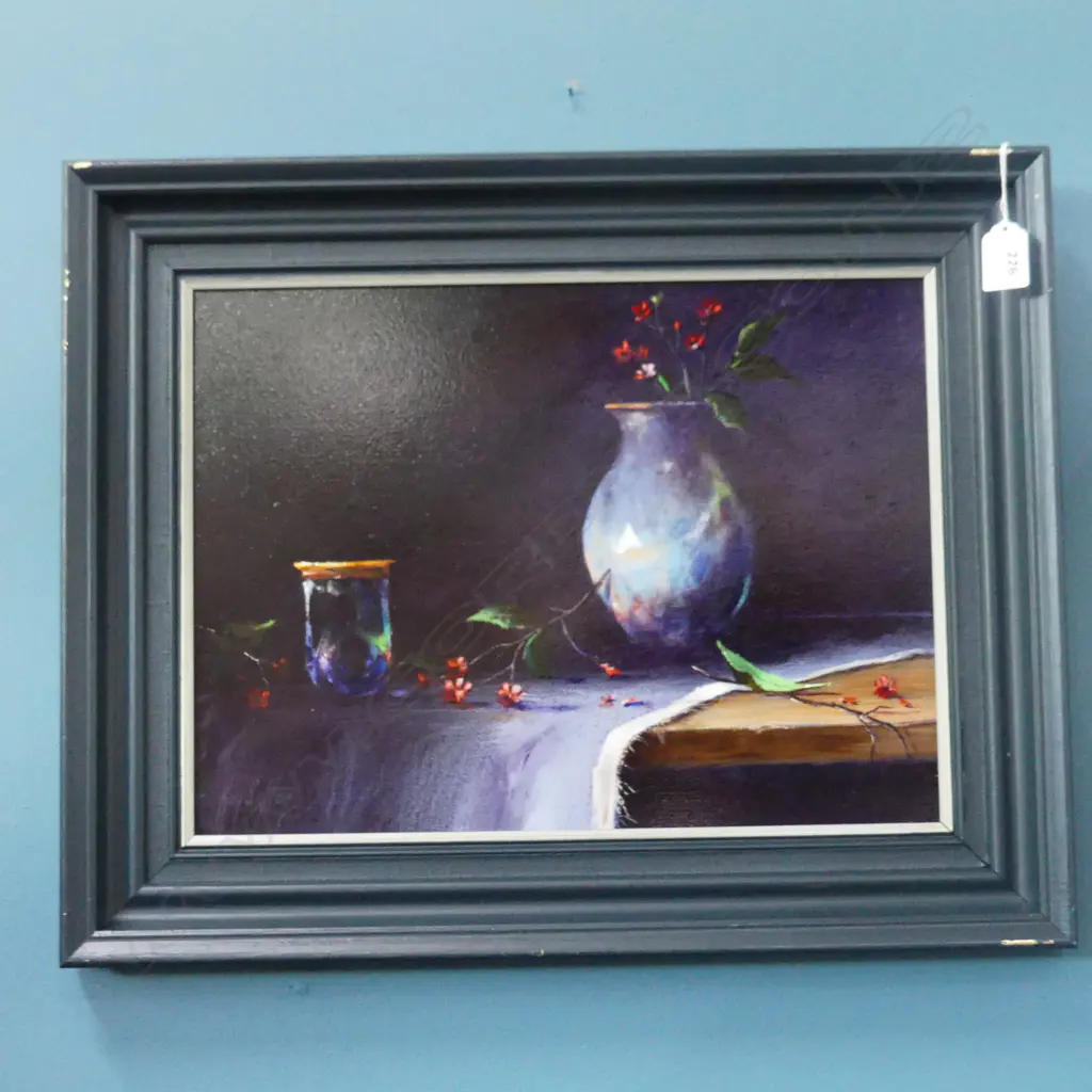 ROY SEFTON (NZ b.1938) STILL LIFE OIL ON BOARD 290x390mm Image 1++