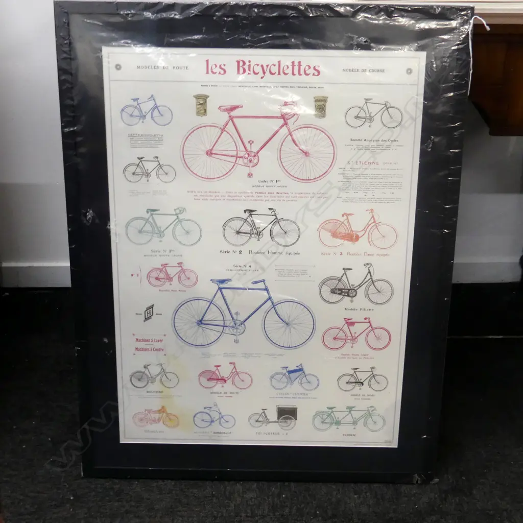 LG 'LES BICYCLETTES' PRINT 690x495mm Image 1++