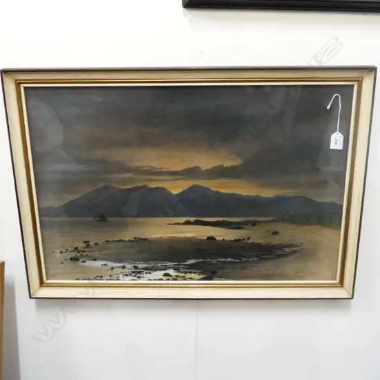 LATE 19thC SIGNED LANDSCAPE W/C 1886 445x670mm