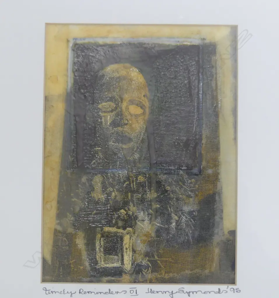 HENRY SYMONDS (WORKING 94-97) MIXED MEDIA 'TIMELY REMINDERS V1. SIGNED & DATED 190x140mm Image 1++