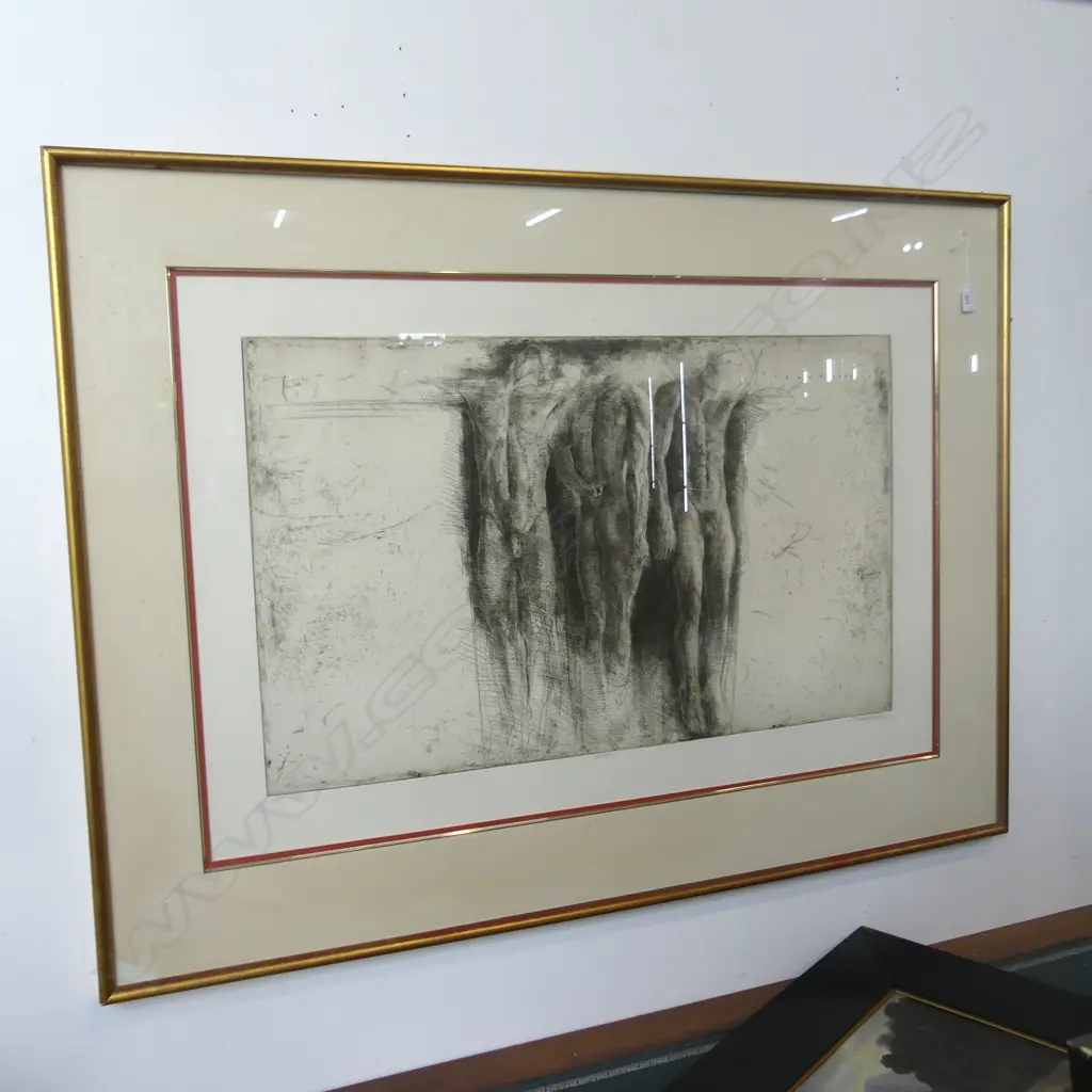 TREVOR SOUTHEY(Zimbabwean-American artist) (1940-2015) ETCHING 'SHADOW' Ltd.Ed. 11/80. 510 x 835mm Image 1++