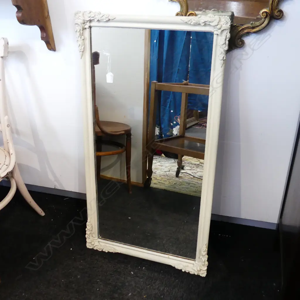 VINTAGE WHITE PAINTED MIRROR 550x1000mm Image 1++