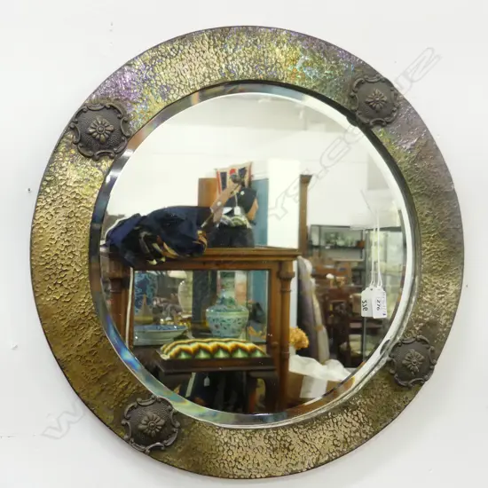 VINTAGE METAL FRAMED MIRROR 500mm dia