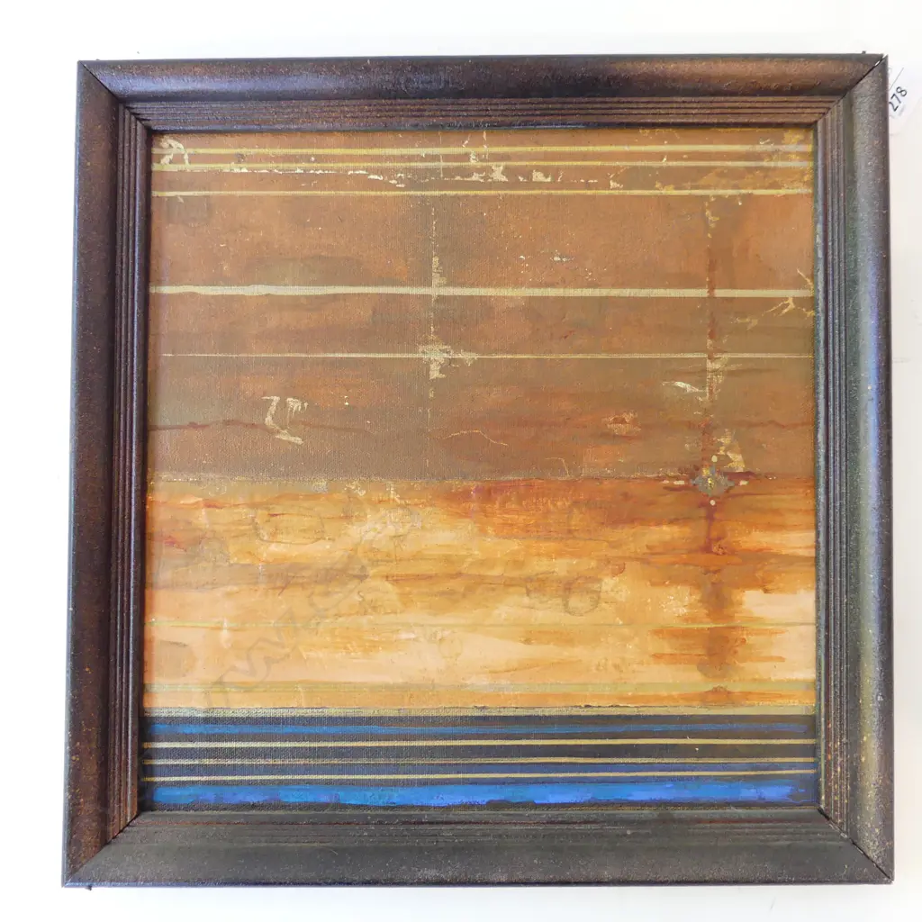 VICTOR C? 'MESSINA' ACRYLIC & COPPER ON CANVAS, 2001 305x300mm Image 1++