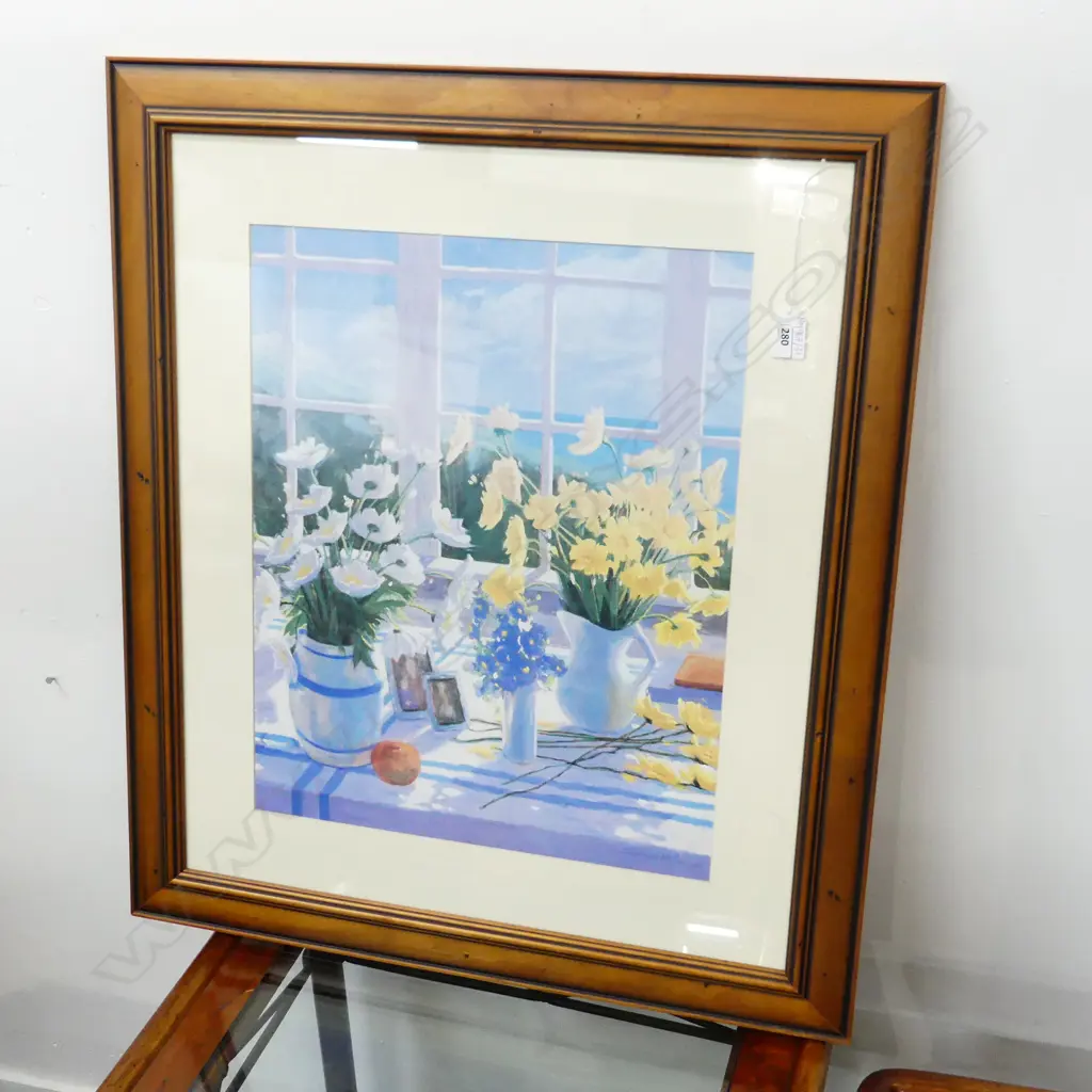 SUZANNE HOEFLER FLORAL STILL LIFE PRINT 495x395mm Image 1++