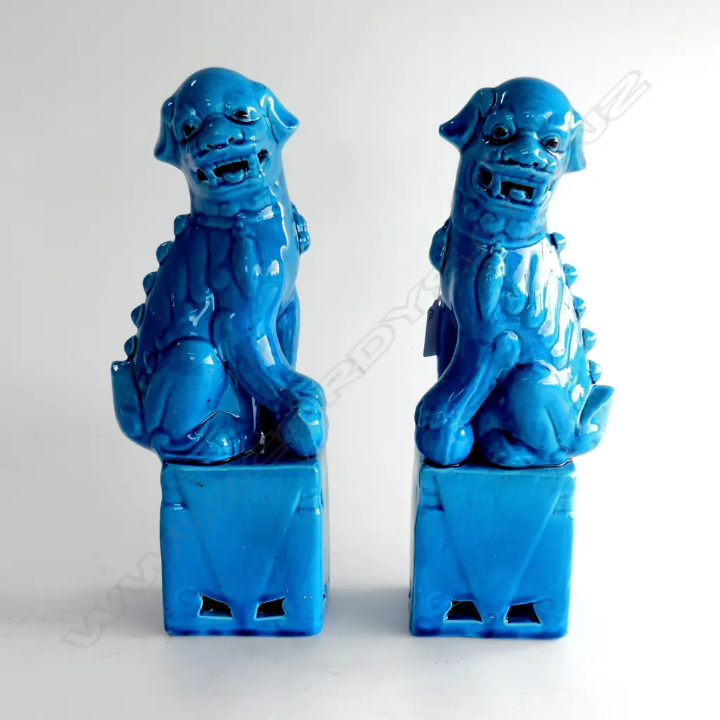 PR CHINESE BLUE FOO DOGS H.320mm Image 1++