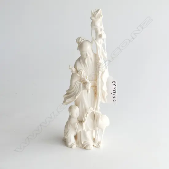 CHINESE IVORY CARVING SAGE & CHILD H160MM