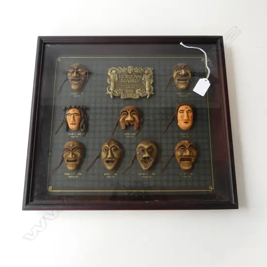 FRAME CASED SET MINI KOREAN MASKS 350 X 385mm