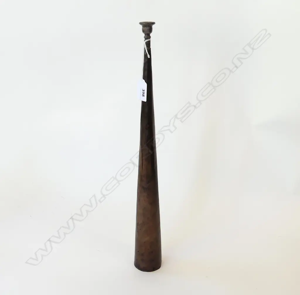 VINTAGE COPPER HUNTING HORN L.455mm Image 1++