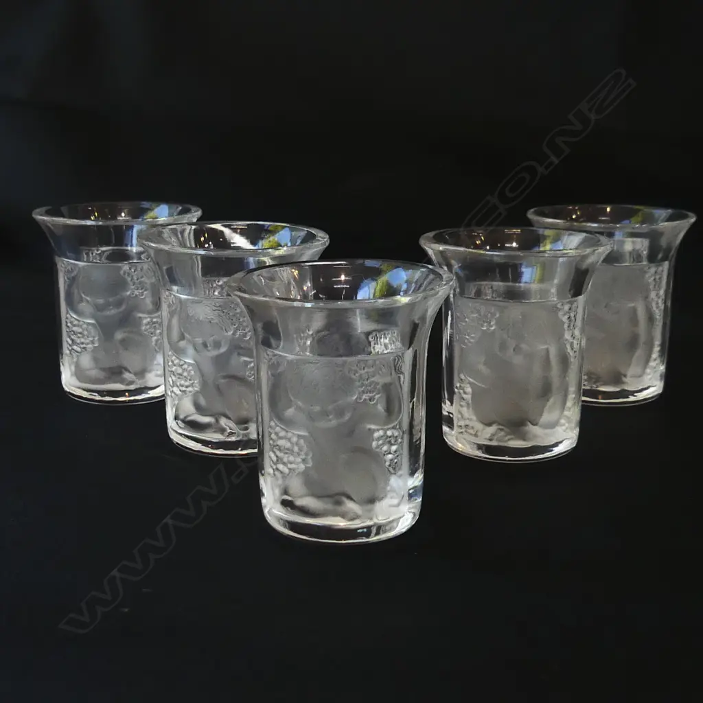 5 ENFANTS LALIQUE SHOT GLASSES H40MM Image 1++