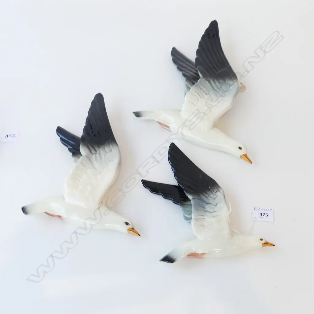 3 BESWICK SEAGULLS #922 1,2 & 3 H.300mm SMALLEST REPAIRED Image 1++
