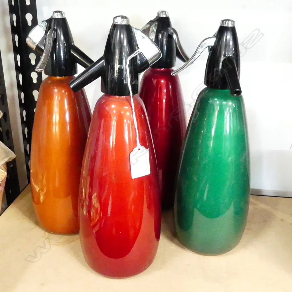 4 RETRO ENGLISH SODA SYPHONS H.330mm Image 1++