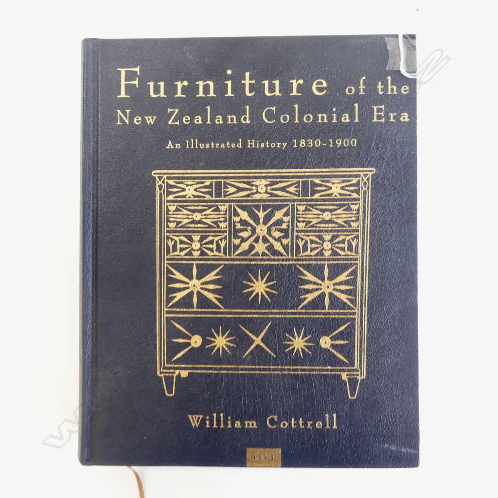 SIGNED LEATHER BOUND BOOK; FURNITURE OF THE NEW ZEALAND COLONIAL ERA BY WILLIAM COTTRELL 54/200 REED 2006 Image 1++