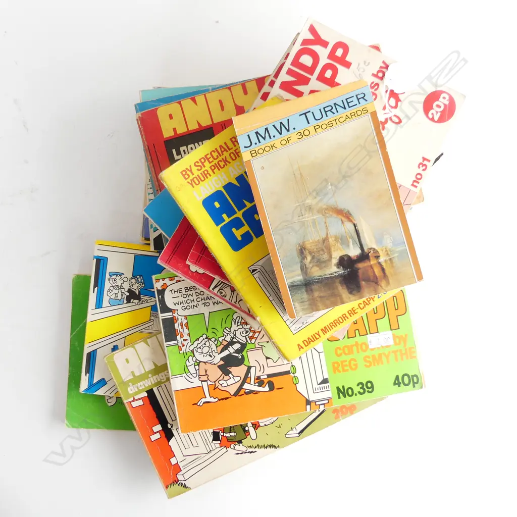 13 ANDY CAPP BOOKS & BOOK OF JMW TURNER POSTCARDS Image 1++