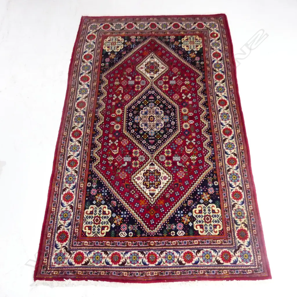 HAND KNOTTED PERSIAN SHIRAZ AREA RUG, WOOL ON COTTON 1970 x 1160mm Image 1++
